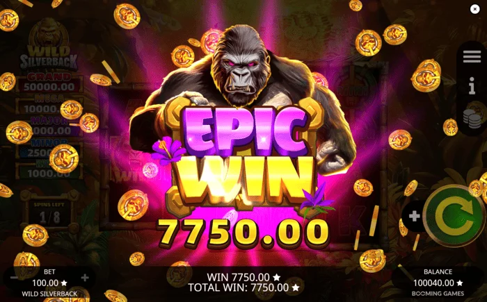 Wild Silverback - επική νίκη με το Grand Jackpot