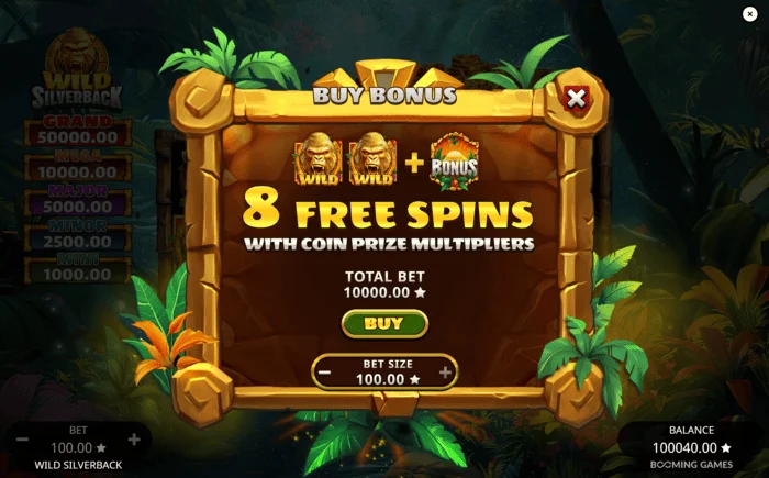 Wild Silverback - εκκίνηση Free Spins